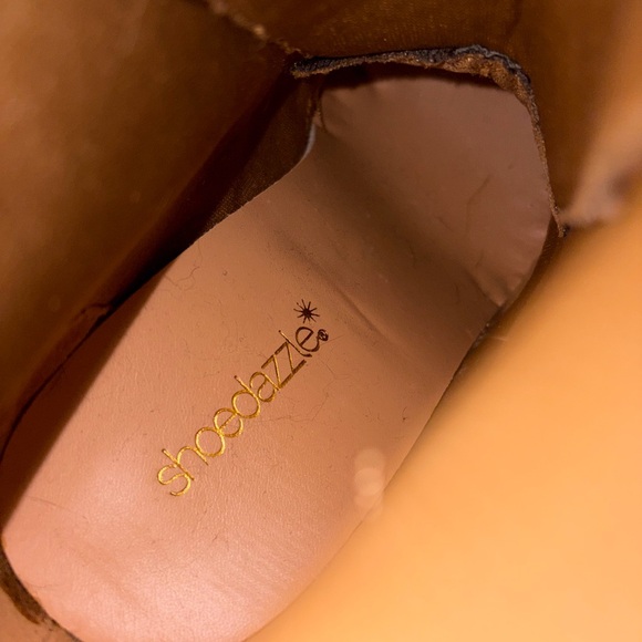 🎉HP🎉 Elegant Tan Lace-Up Heeled Boots Extra Wide - Picture 11 of 12